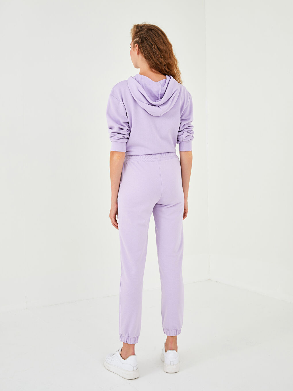Elastic Waist Printed Pocket Detailed Women's Jogger Sweatpants-3