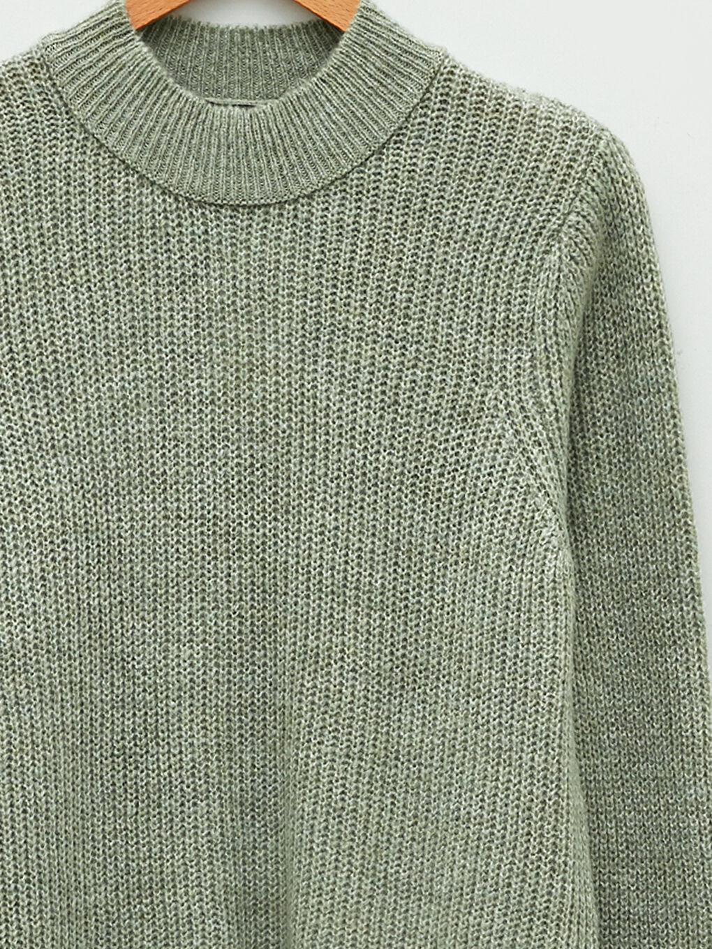 Yeşil Yarım Balıkçı Yaka Kadın Triko Kazak-6