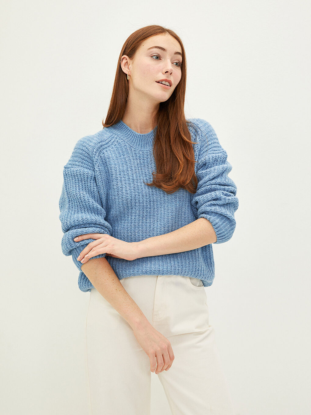 LCWAIKIKI Basic Half Turtleneck Women's Knitwear Sweater -W1DI45Z8-L9C