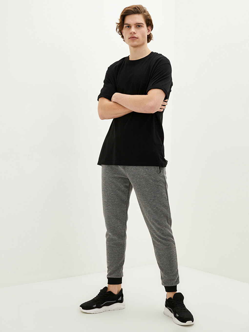 Siyah Slim Fit Erkek Jogger Eşofman Altı