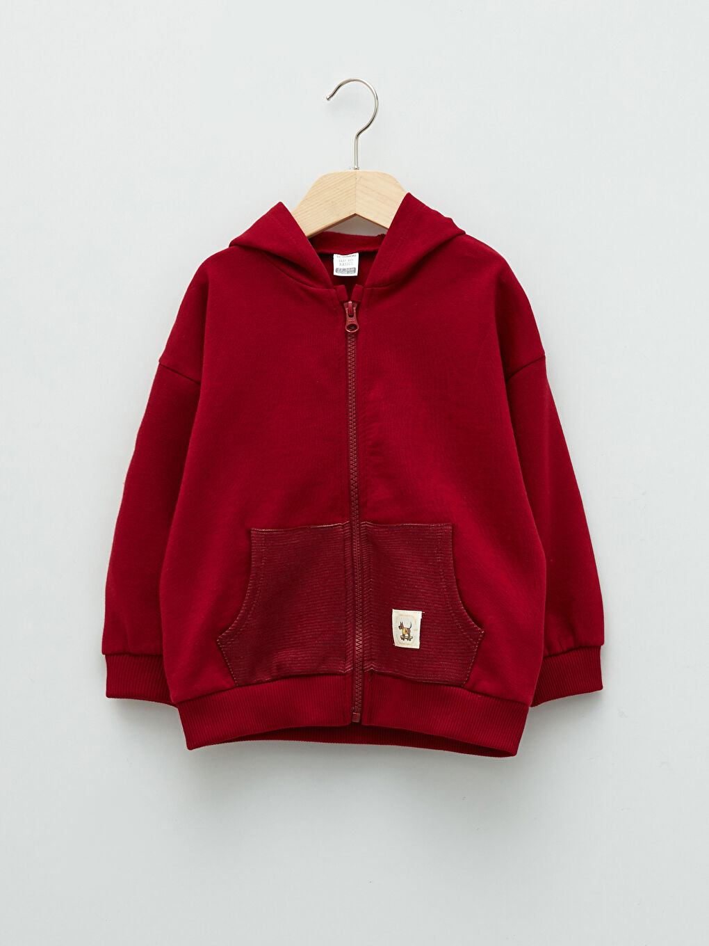 LCW baby Hooded Long Sleeve Basic Baby Boy Zippered Sweatshirt -W1DI92Z1-HQG