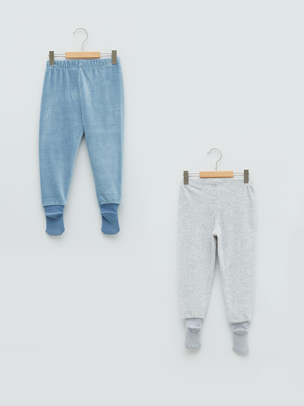 خصر مطاطي بنطال بيجاما كامل القدم للأولاد الصغار عبوتان-1