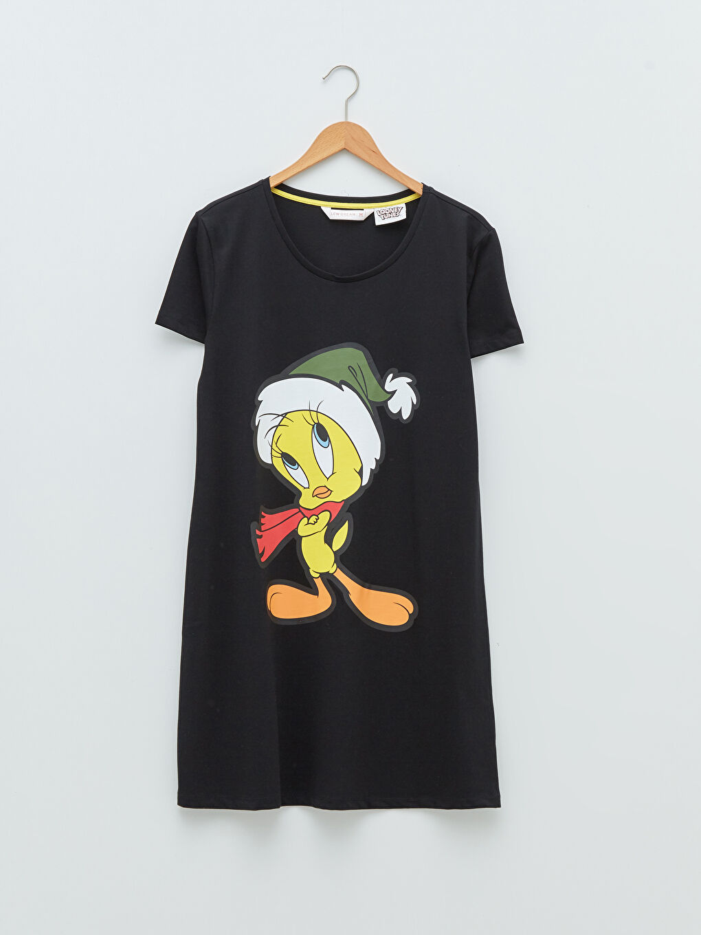 LCW DREAM Crew Neck Tweety Printed Short Sleeve Cotton