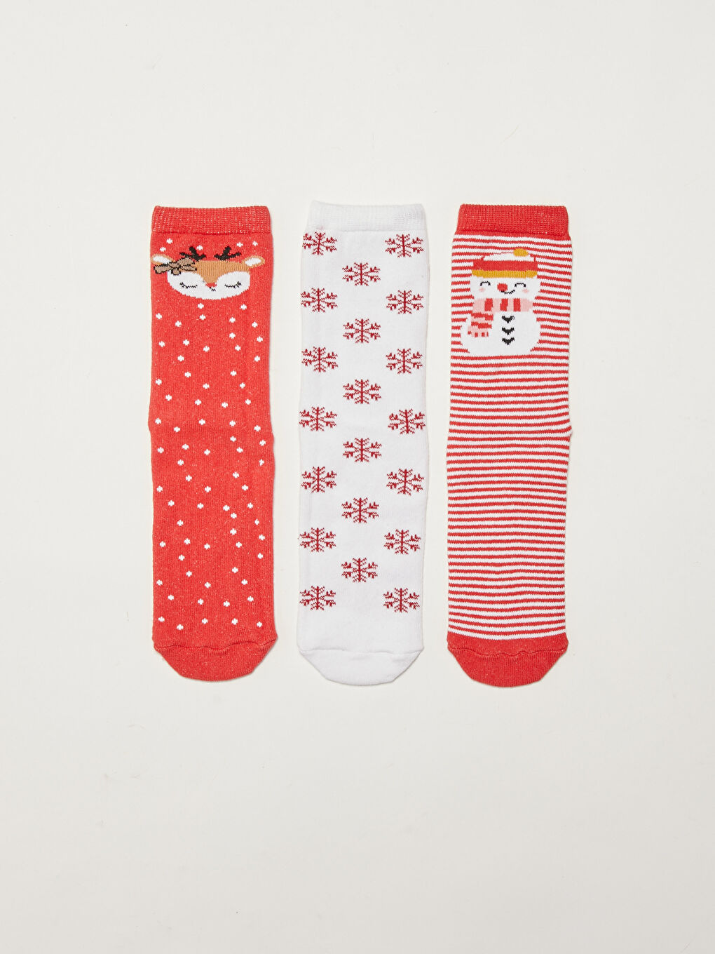 Patterned Girls' Ankle Socks 3-pack-1