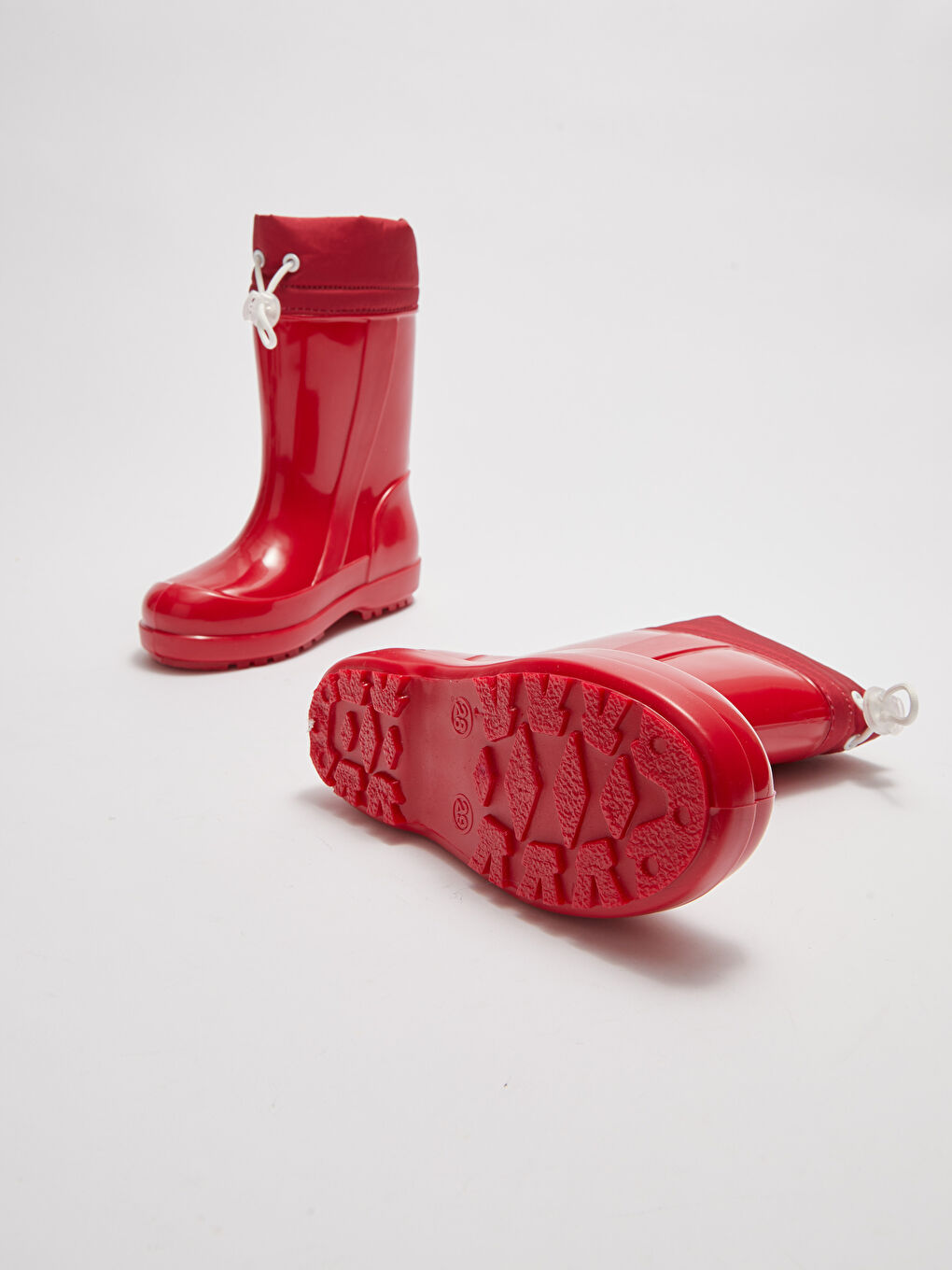 Kırmızı Sıcak Astarlı Kız Çocuk Yağmur Botu-4