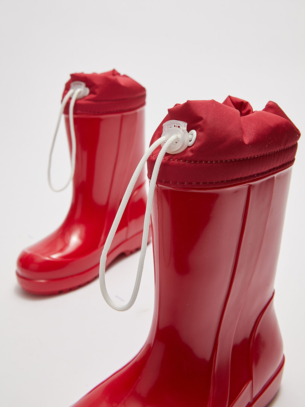 Kırmızı Sıcak Astarlı Kız Çocuk Yağmur Botu-6