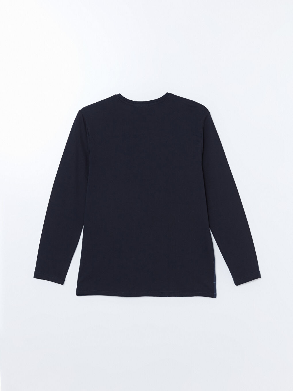 Lacivert Standart Kalıp Ekose Erkek Pijama Takımı-6