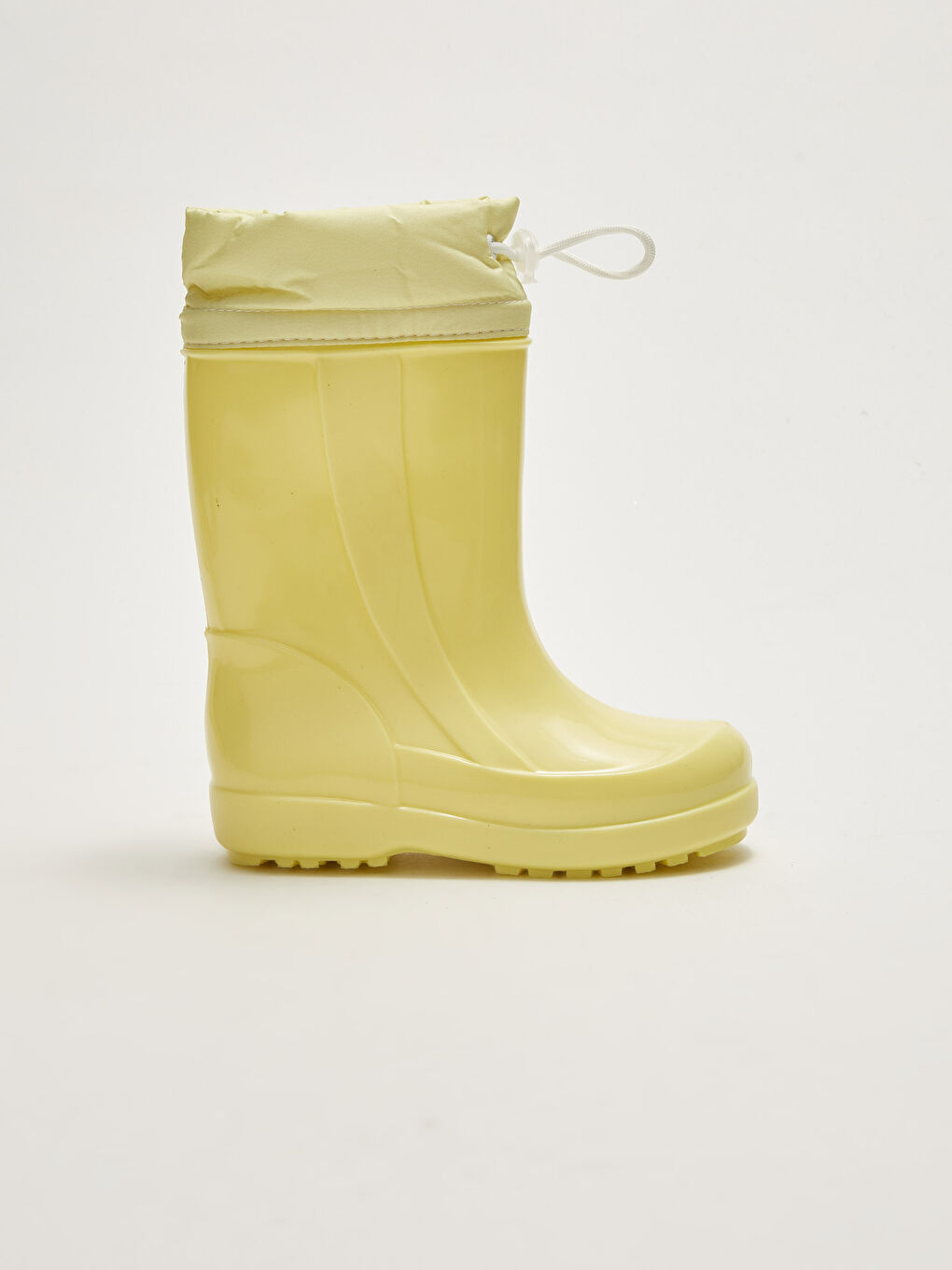 Warm Lined Elastic Drawstring Girls Rain Boots-1