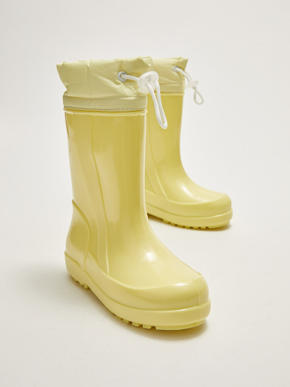 Warm Lined Elastic Drawstring Girls Rain Boots-2