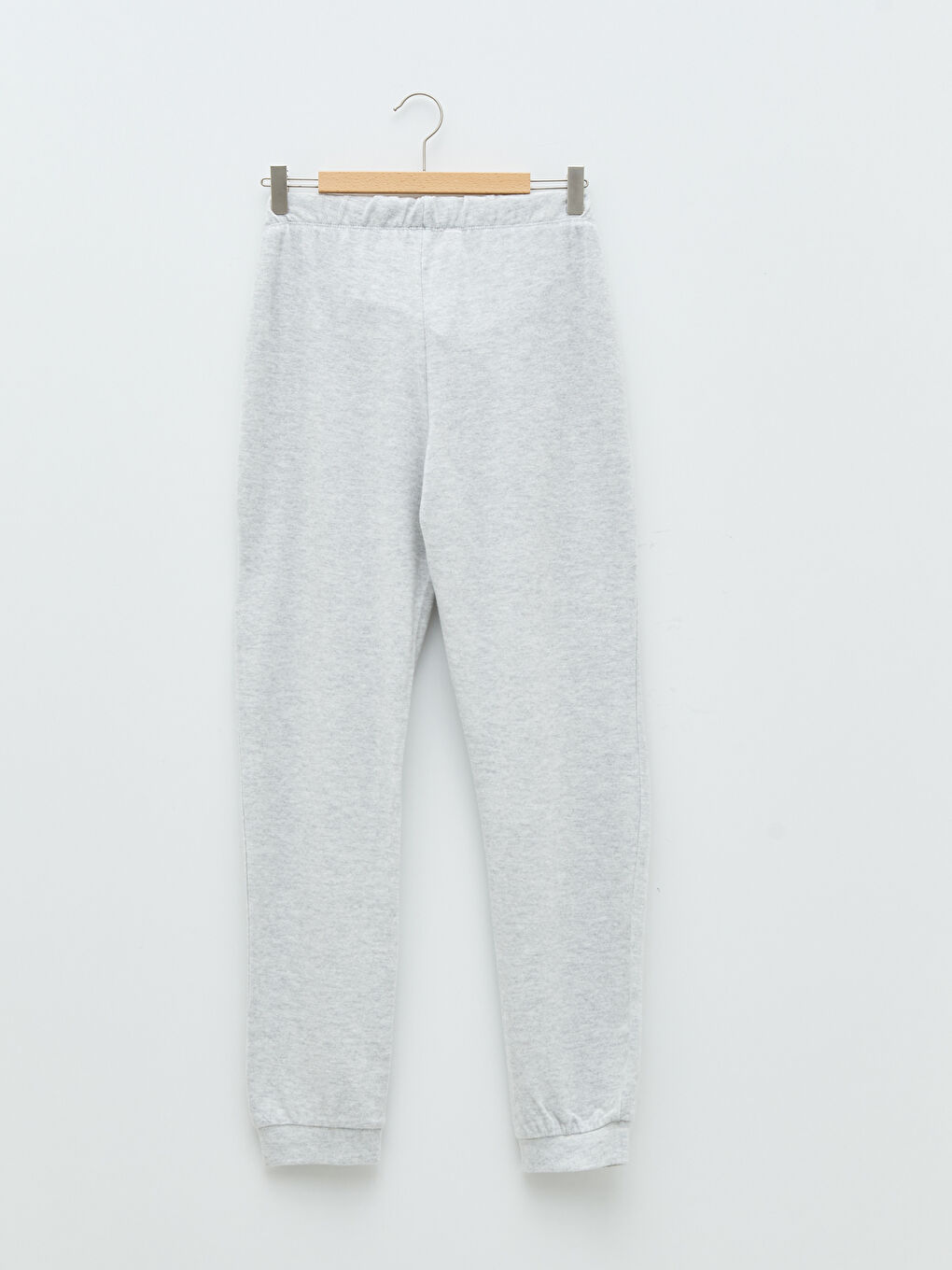 Gri Kadın Beli Lastikli Düz  Pijama Altı-7