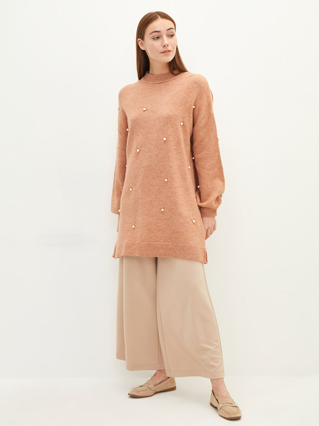 Comfortable Fit Wide Leg Crepe Women's Palazzo Pants