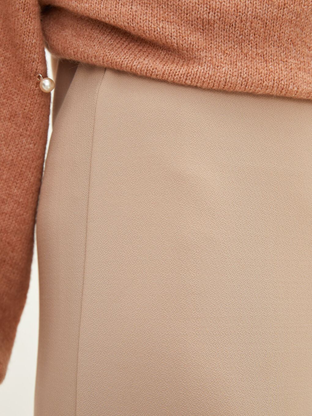 Comfortable Fit Wide Leg Crepe Women's Palazzo Pants-2