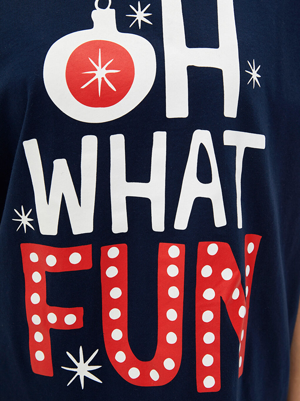 Комплект пижами за жени с къс ръкав и коледна тематика с кръгло деколте-3