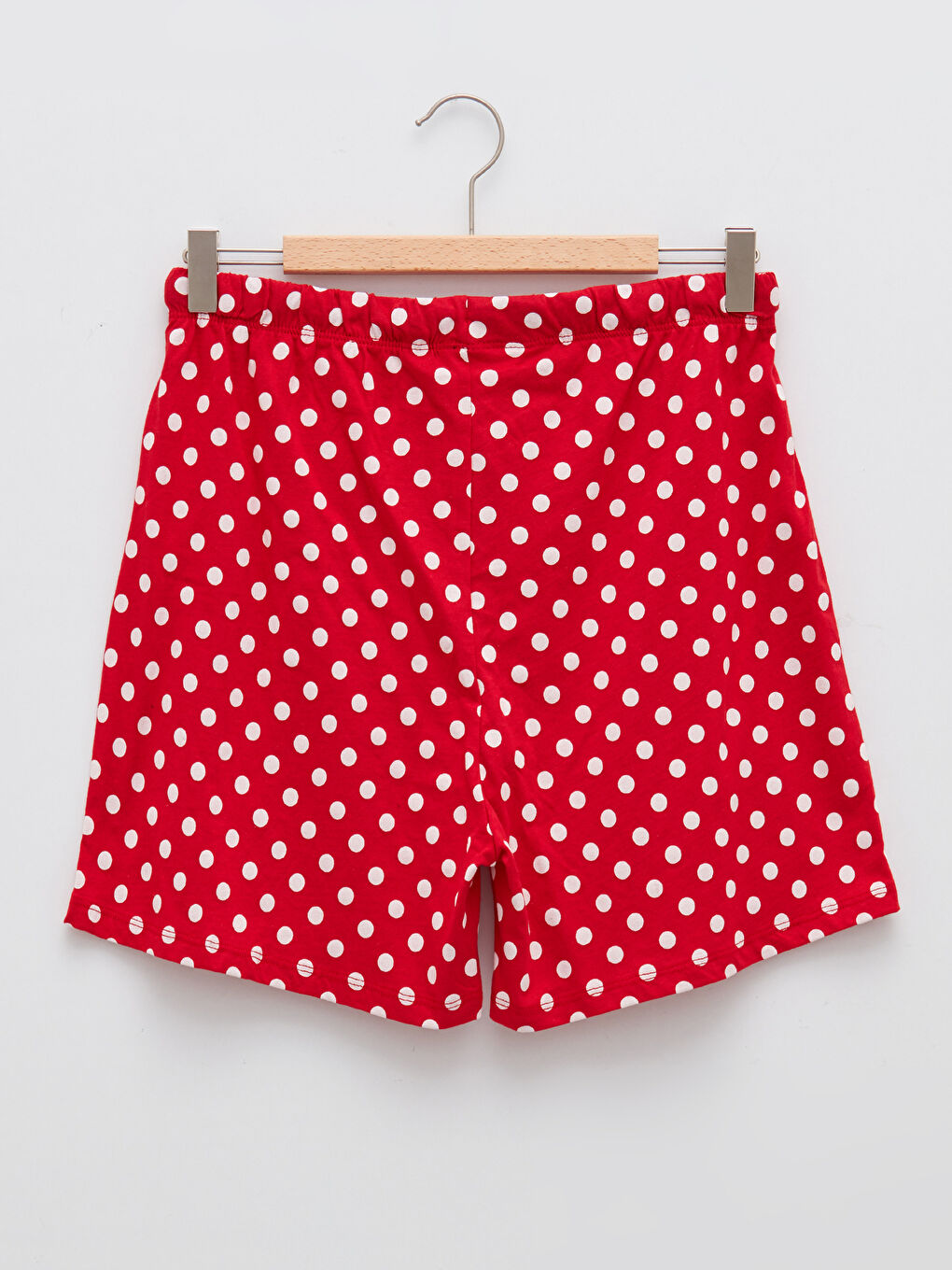 Комплект пижами за жени с къс ръкав и коледна тематика с кръгло деколте-9