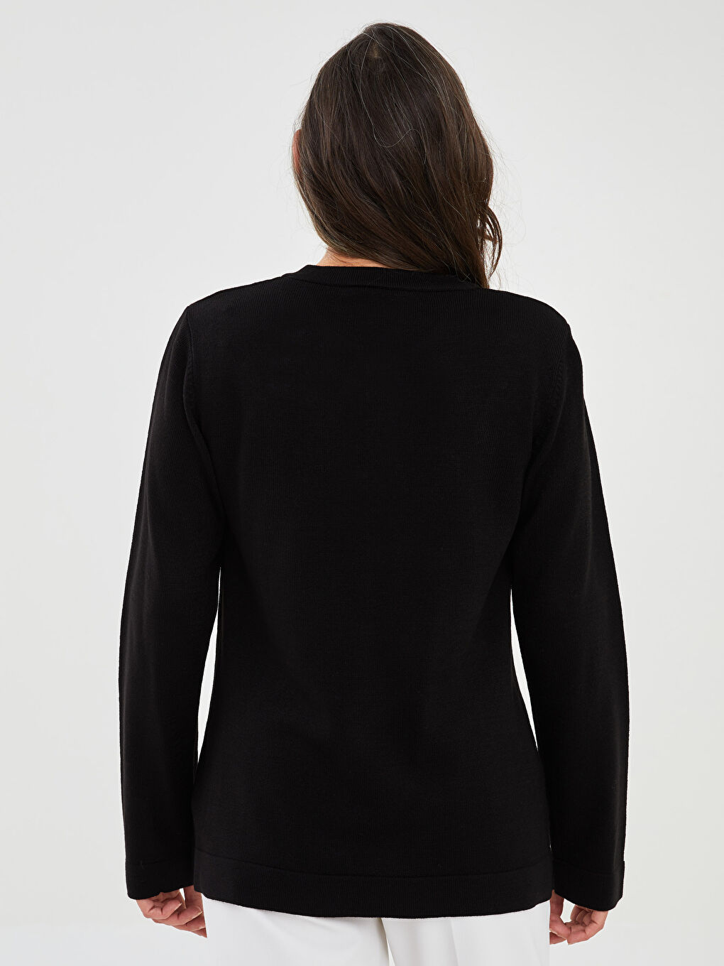 Әйелдерге арналған кестеленген трикотаж жемпір-4