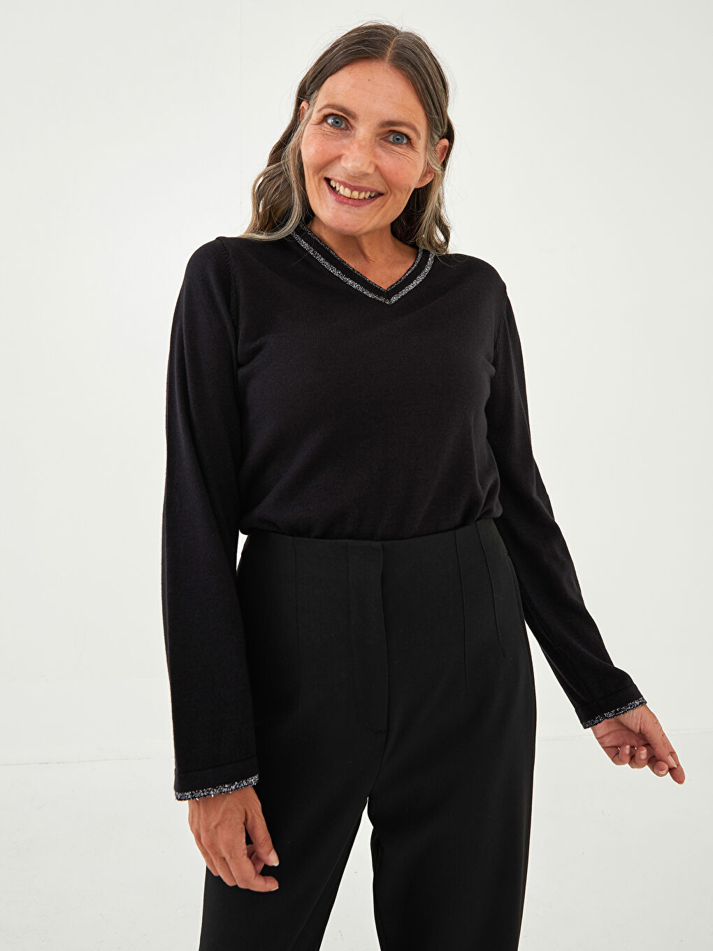 Žena CRNA Džemper -1