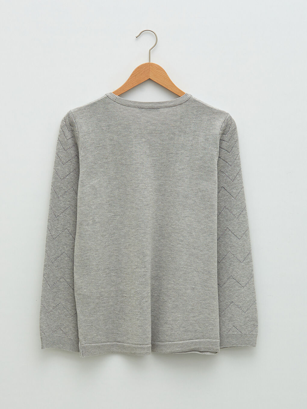 LCW Grace Crew Neck Self Patterned Long Sleeve Women's Knitwear Sweater -W1DK69Z8-DD0