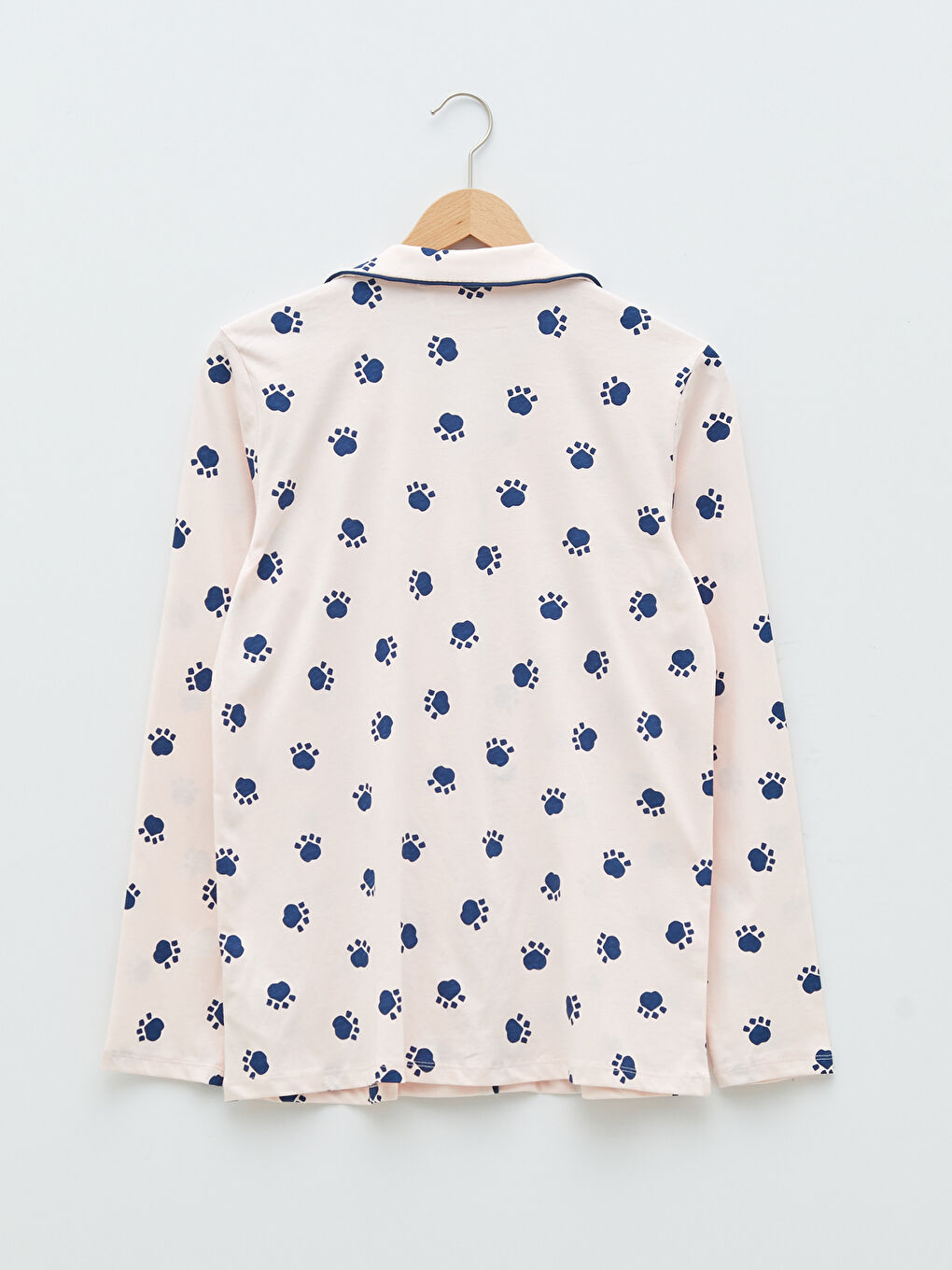 LCW DREAM Shirt Collar Patterned Long Sleeve Women's Cotton Pajamas Set -W1DK82Z8-LSZ