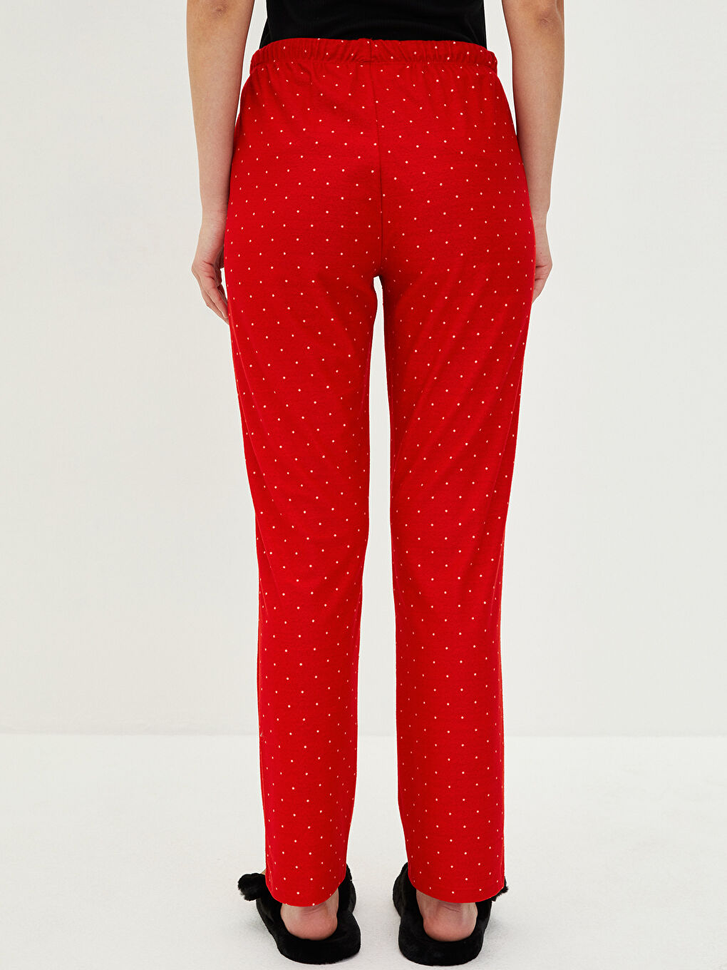 LCW DREAM Pyjama-Hose für Damen mit elastischem Bund und Punktmuster aus Fleece -W1DK85Z8-LTQ
