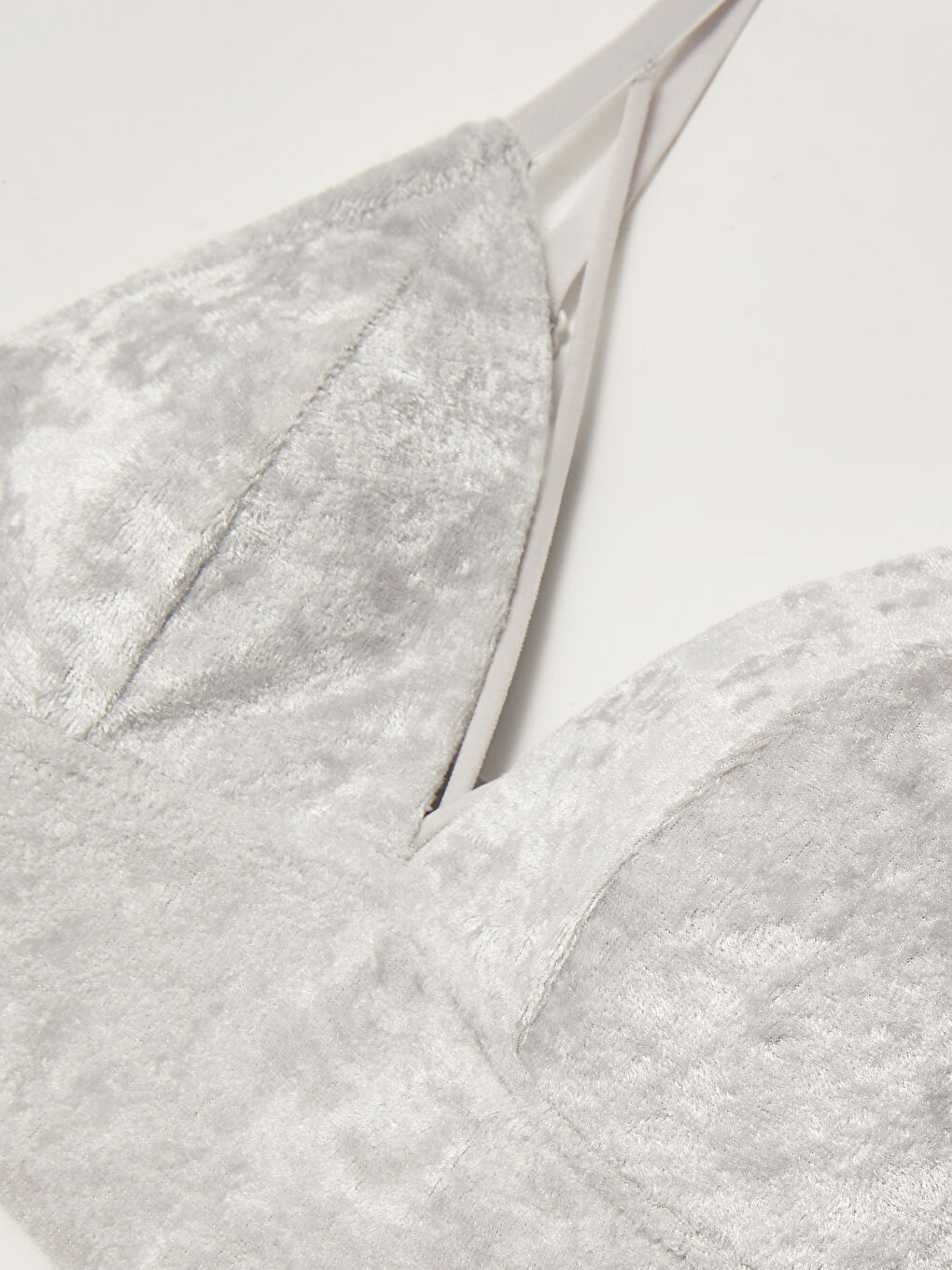 Sutien Bralette Fără Fir Fără Căptușeală Simplu Din Catifea-2