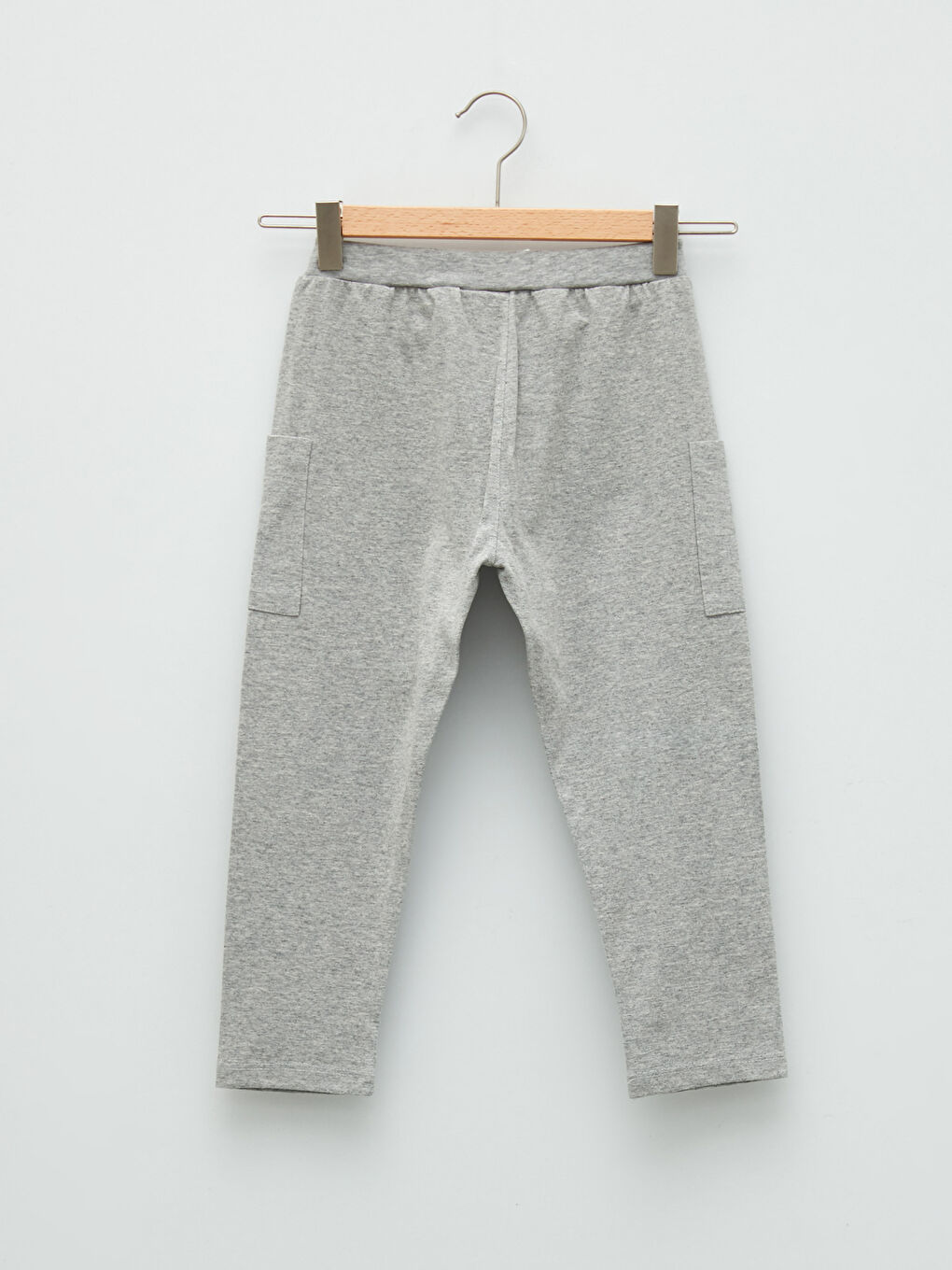 Gri Beli Lastikli Basic Erkek Bebek Pantolon-1