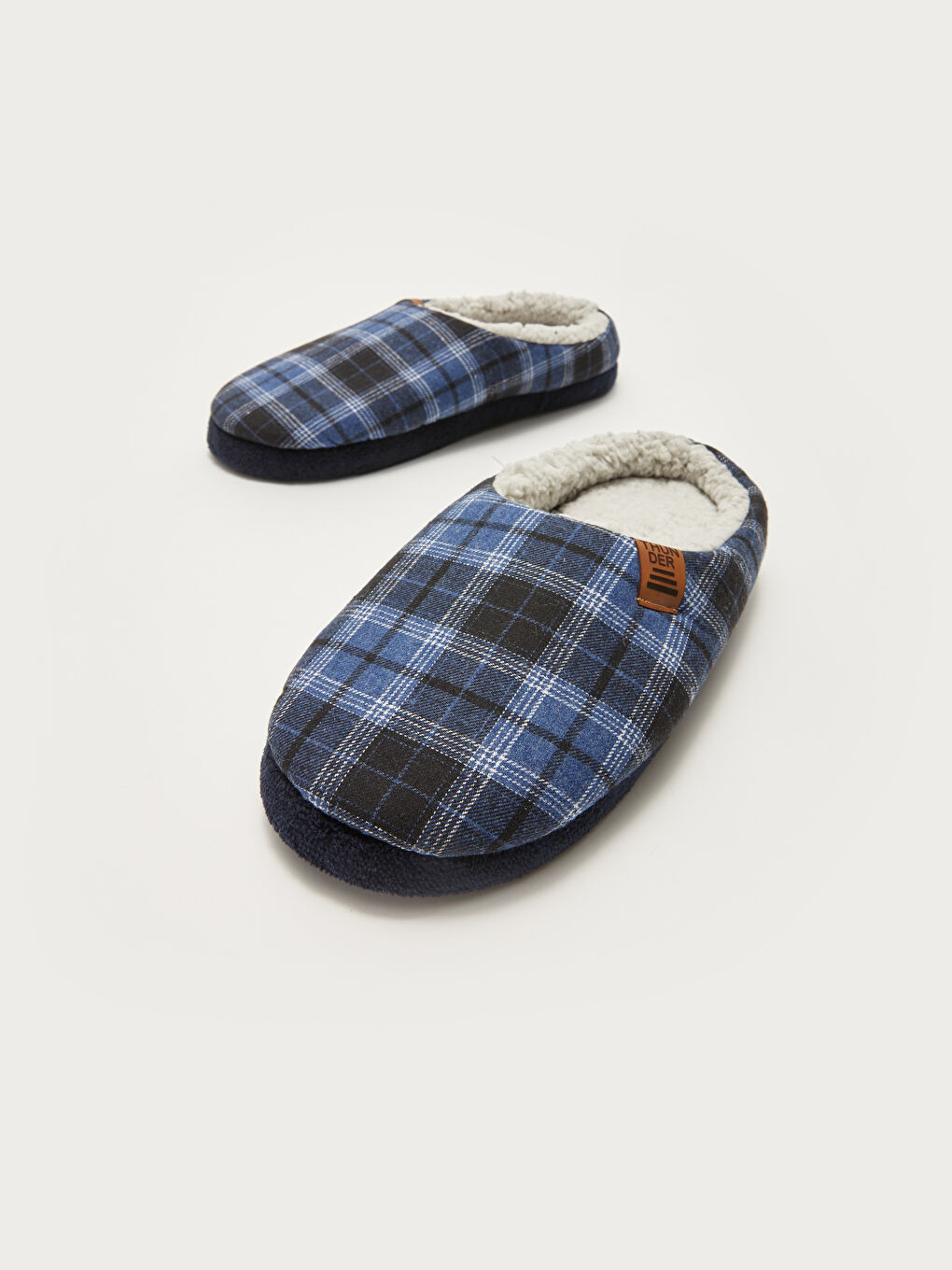 Карирани Затворени Домашни Чехли За Мъже-2