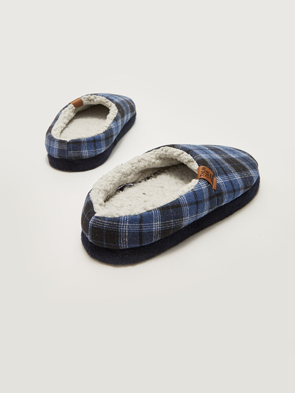 Карирани Затворени Домашни Чехли За Мъже-4