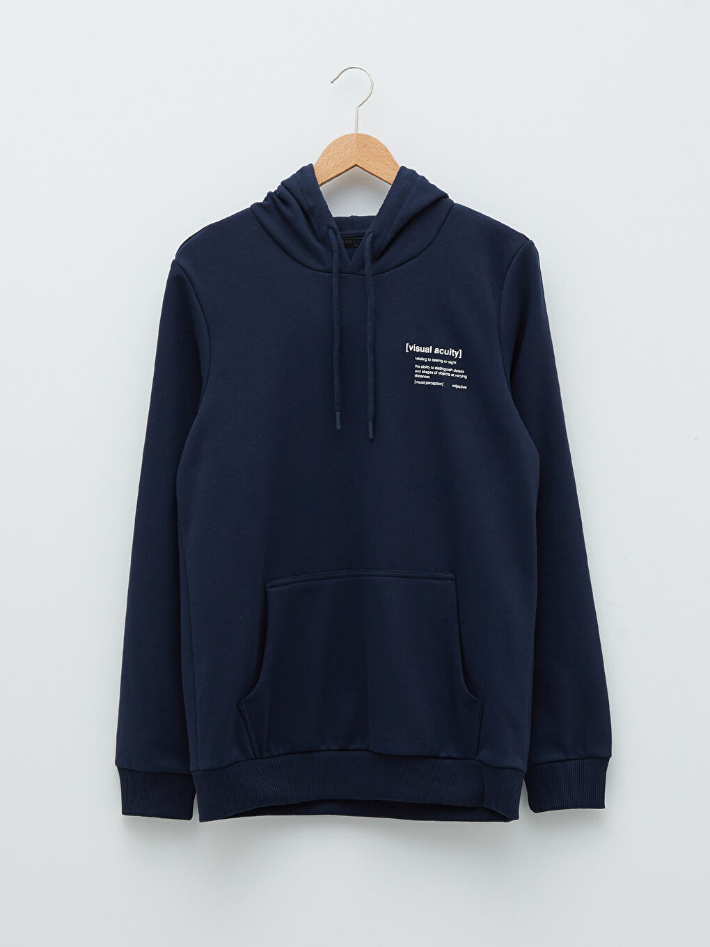 LCW Casual Lacivert Uzun Kollu Baskılı Erkek Kalın Hoodie - 5