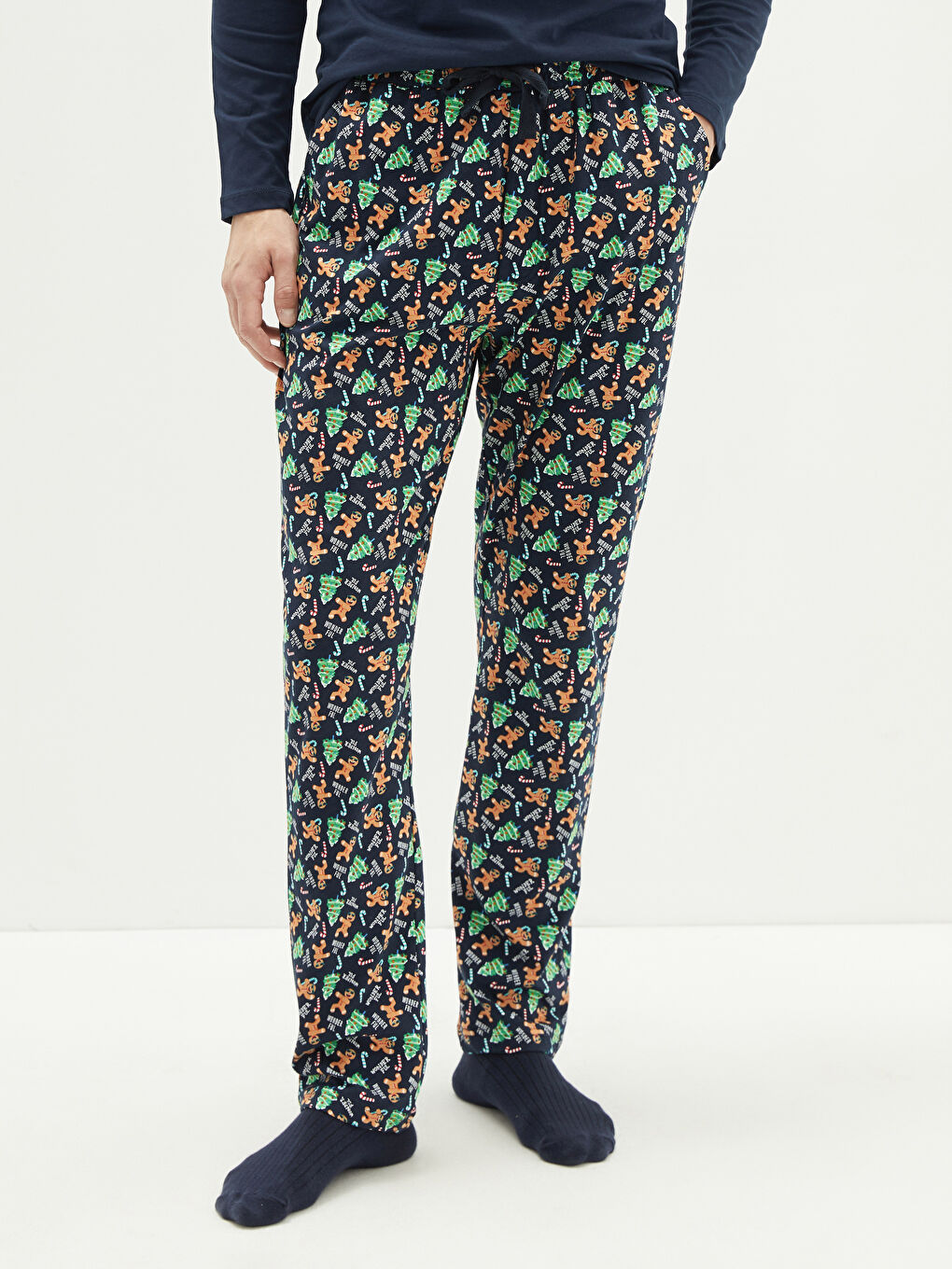 Standard Fit Weihnachtsmotiv Pyjama-Hosen für Herren-2