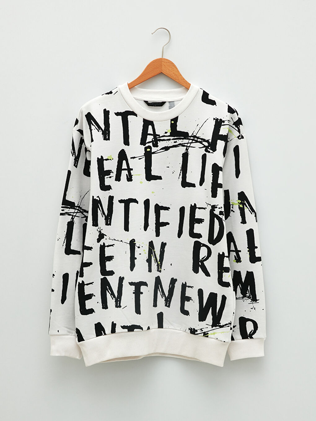 Crew Neck Long Sleeve Printed Men's Sweatshirt-5