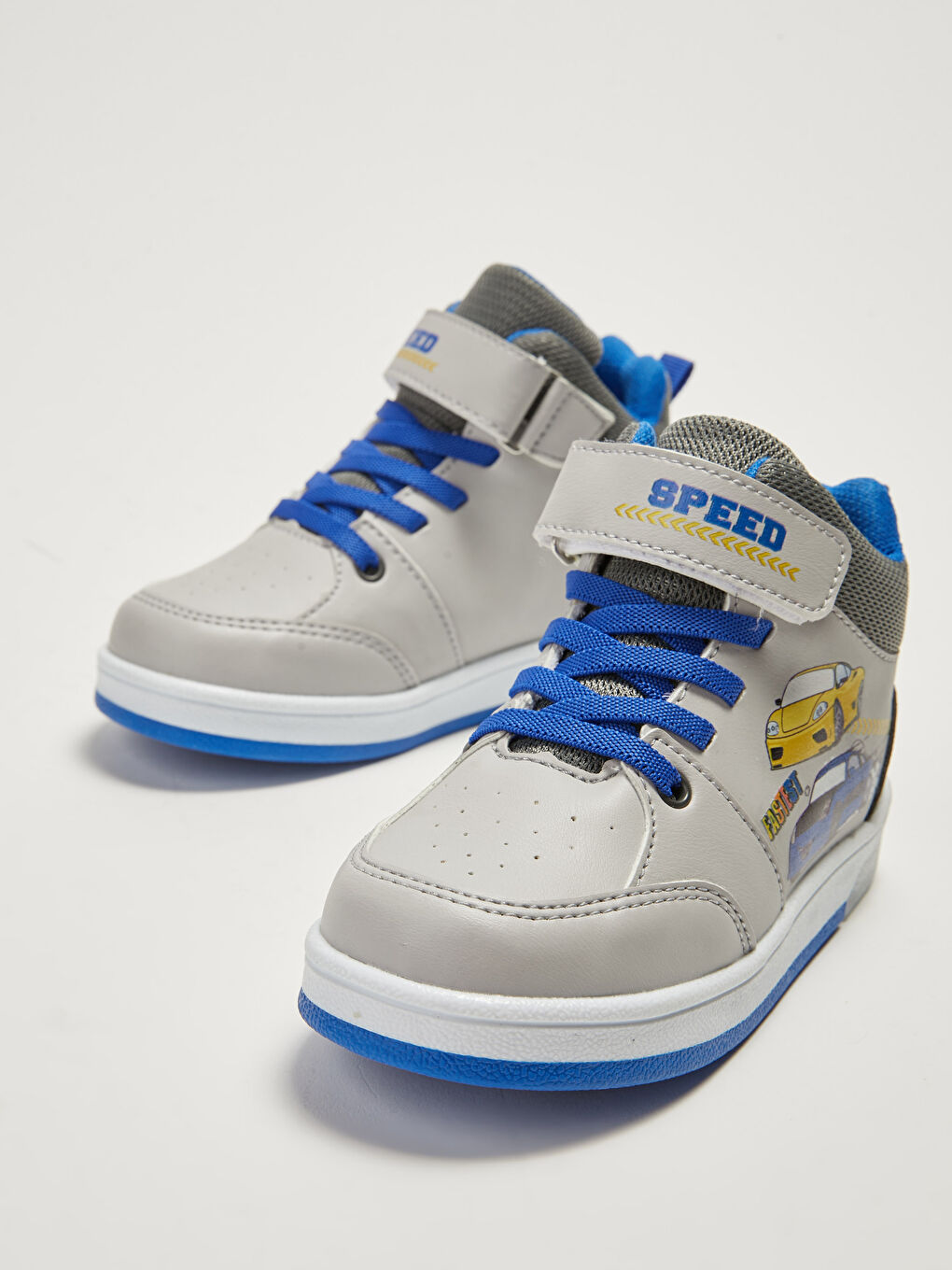 Printed Hook and Loop Luminous Boys Sports Shoes-3