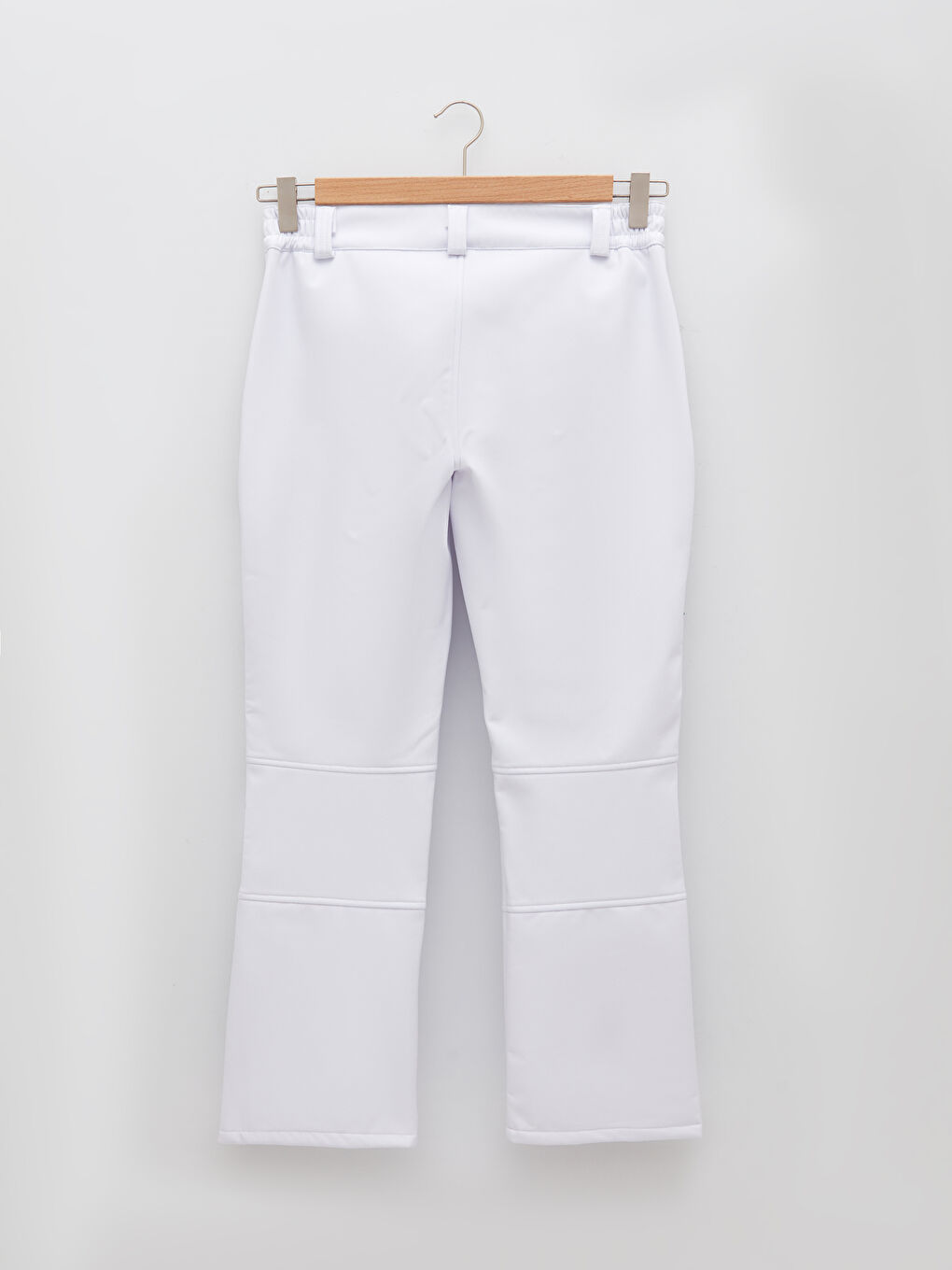 Beyaz Rahat Kalıp Erkek Kayak Pantolonu-8