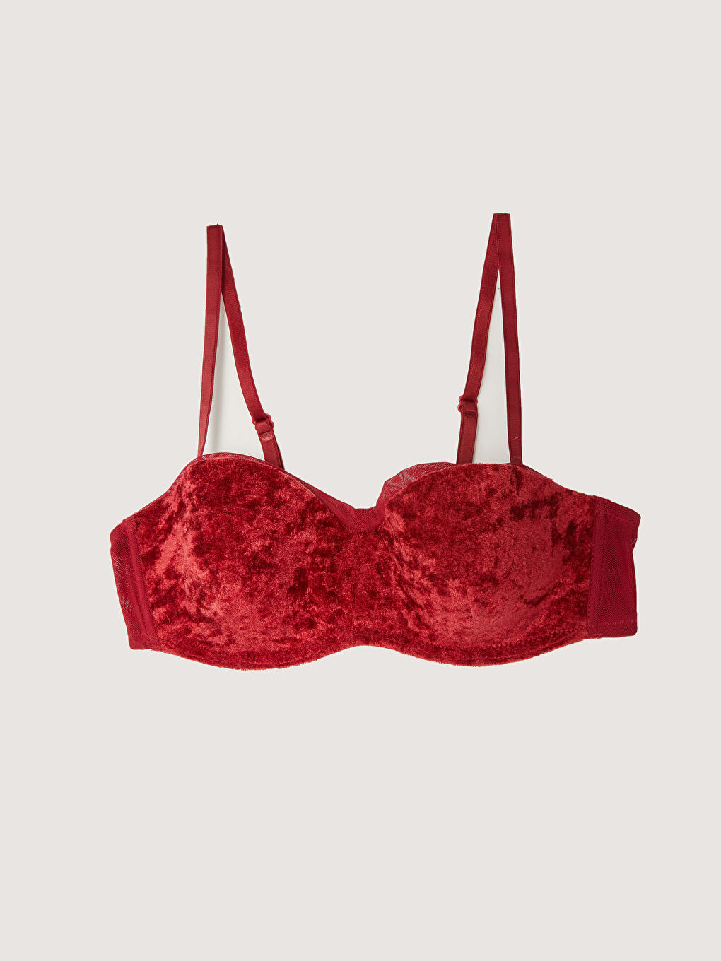 Soutien-gorge à Bretelles Réglables avec Détail en Mesh