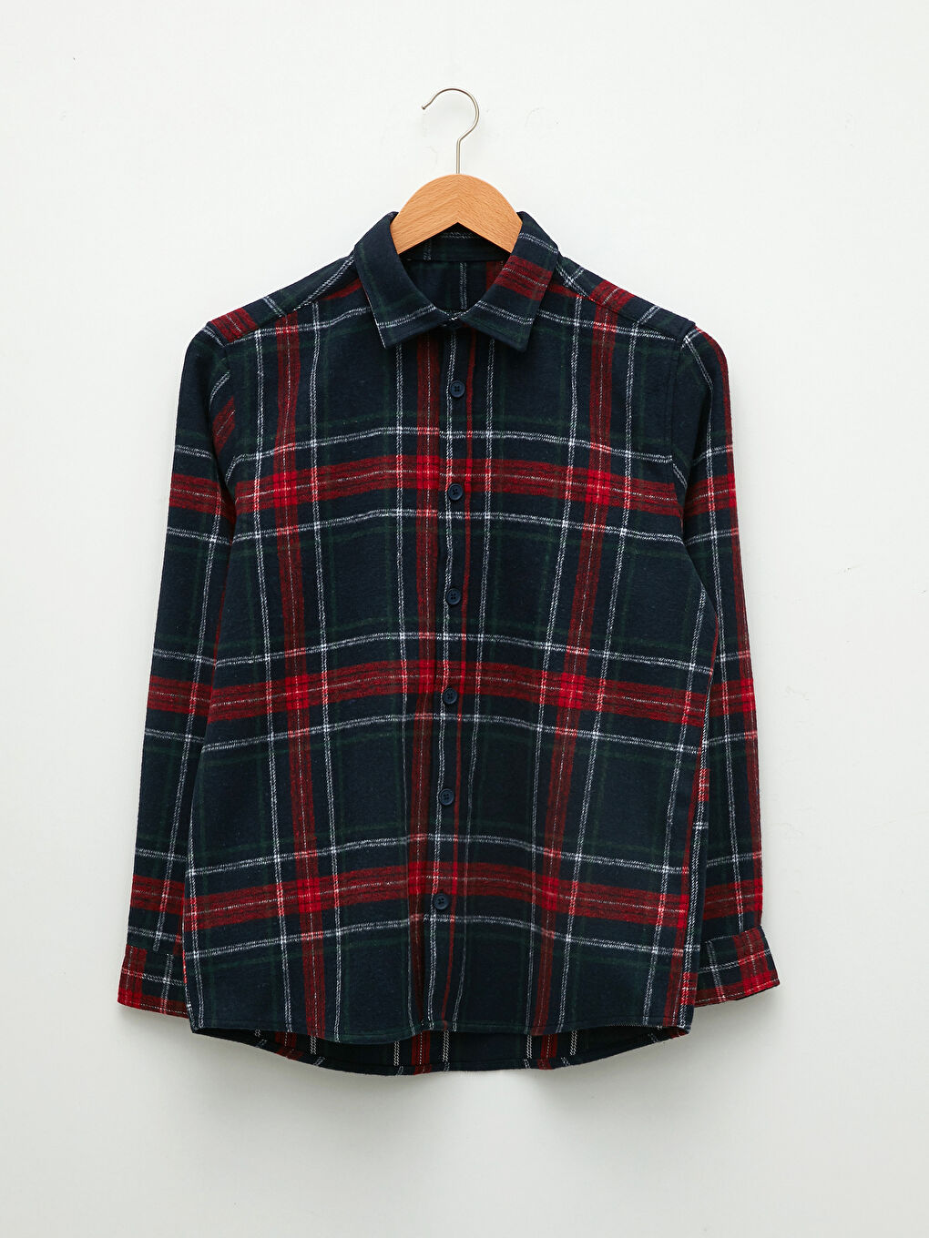 XSIDE Regular Fit Long Sleeve Plaid Men's Flannel Shirt