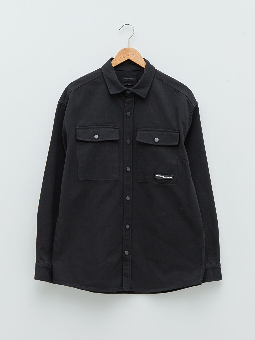 Regular Fit Long Sleeve Men's Shirt Jacket-5