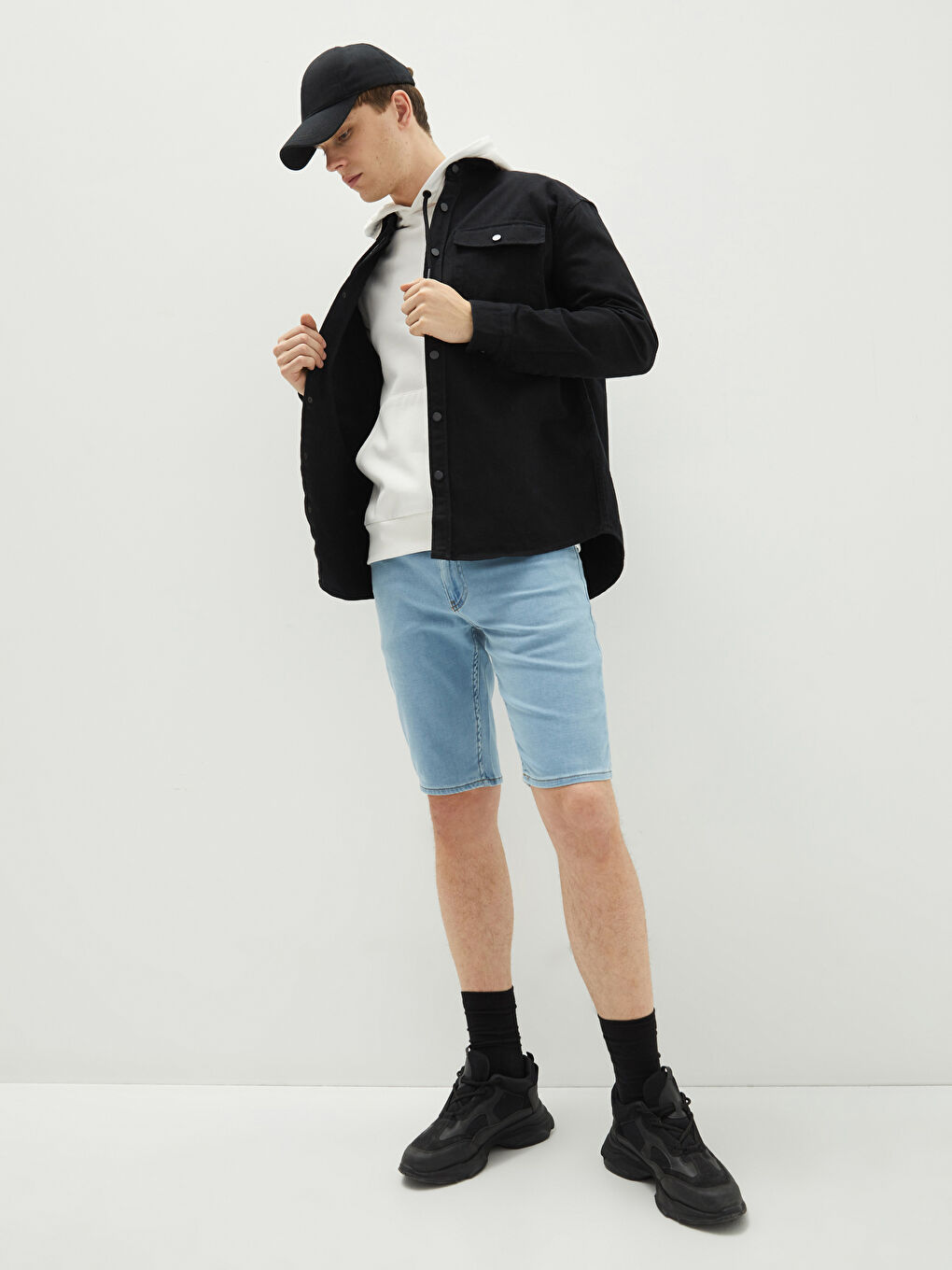 Regular Fit Long Sleeve Men's Shirt Jacket-1