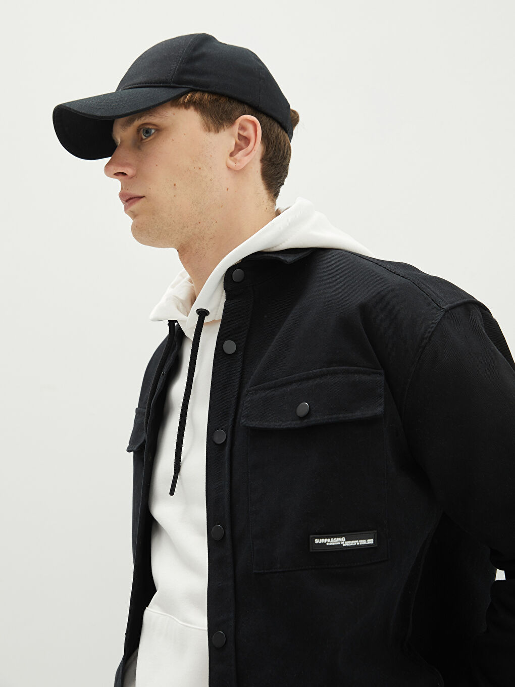 Regular Fit Long Sleeve Men's Shirt Jacket-2