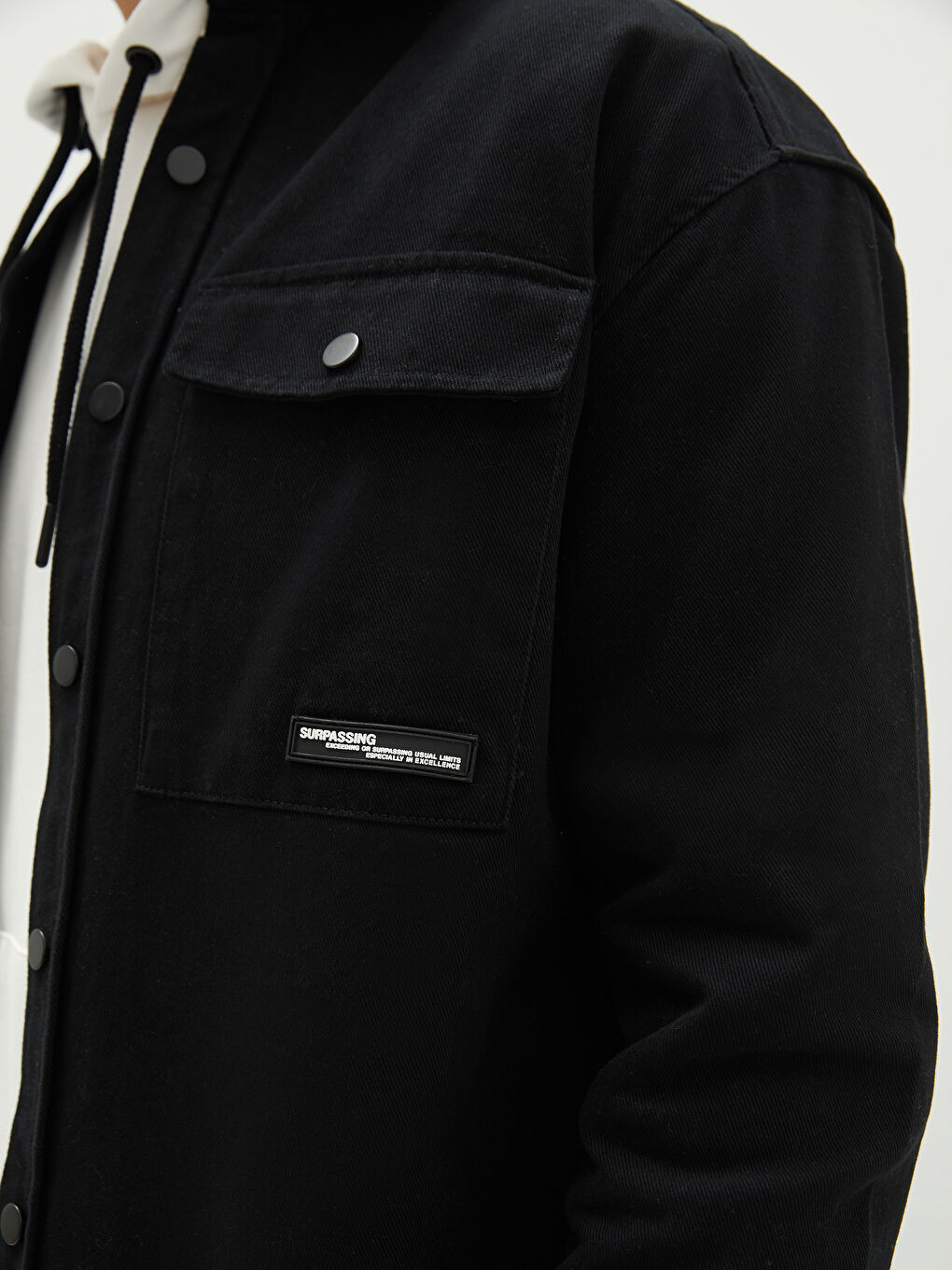 Regular Fit Long Sleeve Men's Shirt Jacket-3