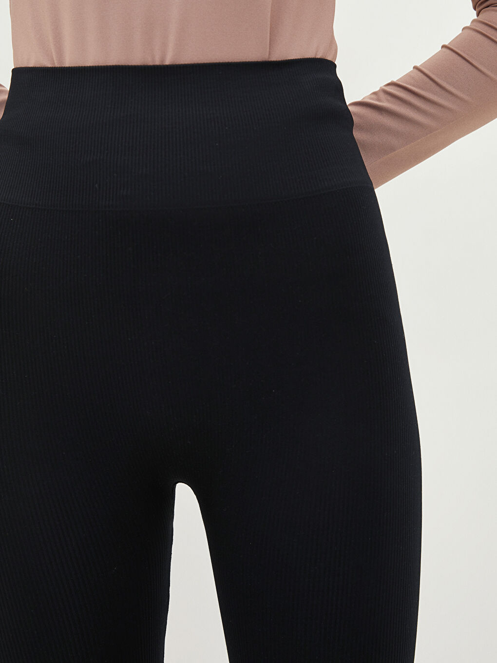 Siyah Beli Lastikli Düz İçlik-4