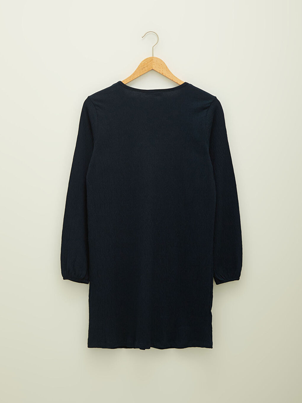 Tie Collar Printed Long Sleeve Women's Tunic-6