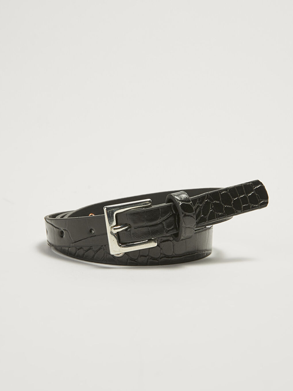 Leather Look Eyelet Detailed Women's Belt