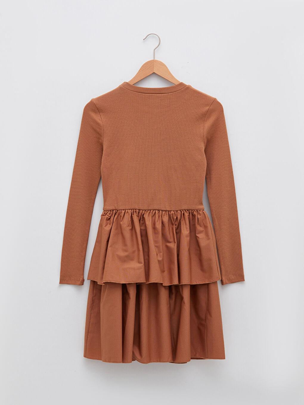 Robe Caraco Longue à Manches Longues et Col Rond pour Femmes-6