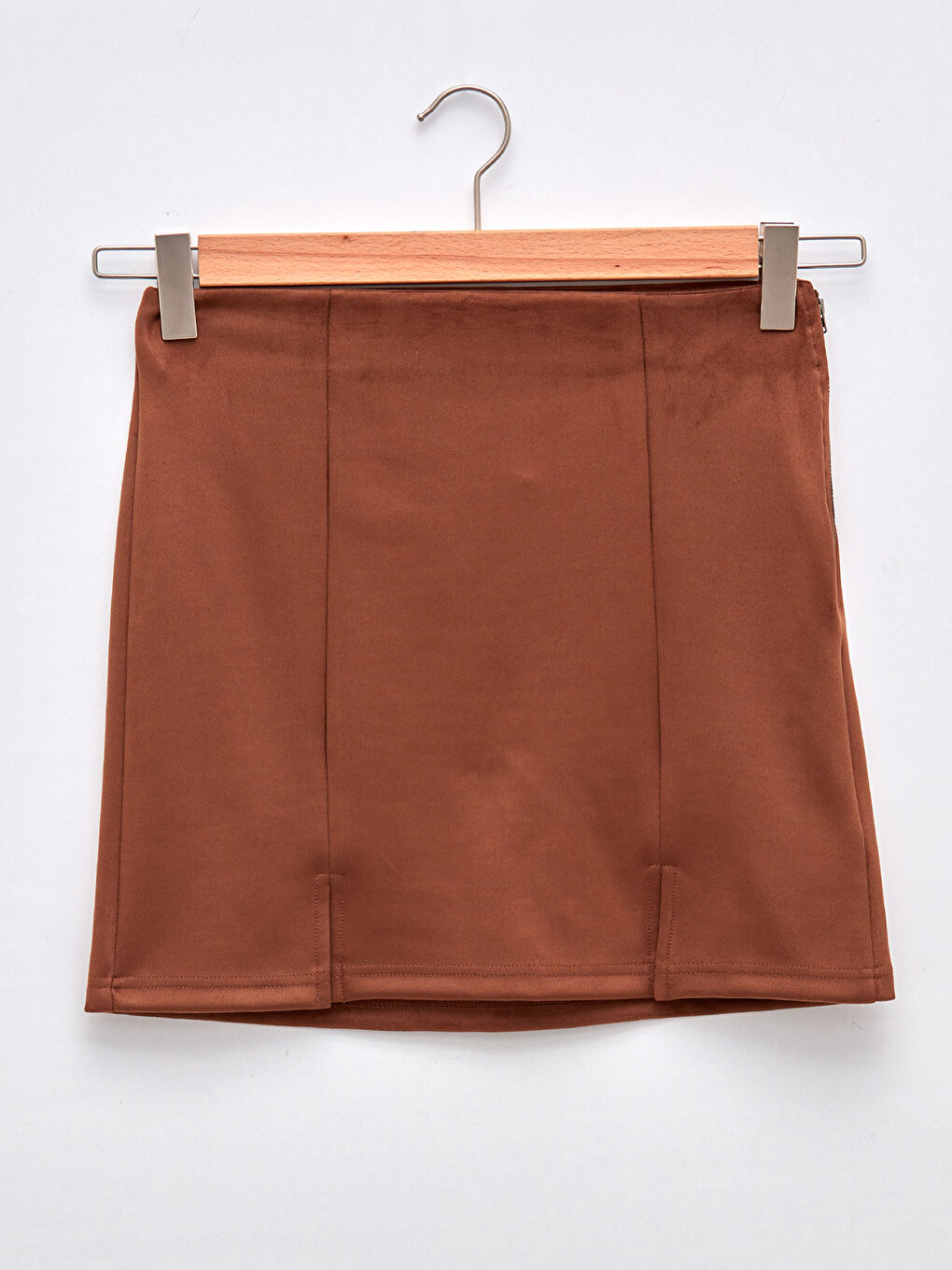 Fustă Mini Regular cu Fermoar în Talie pentru Femei-6