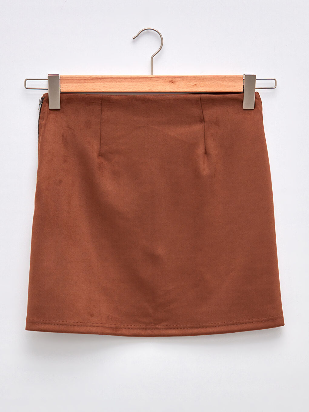 Fustă Mini Regular cu Fermoar în Talie pentru Femei-7