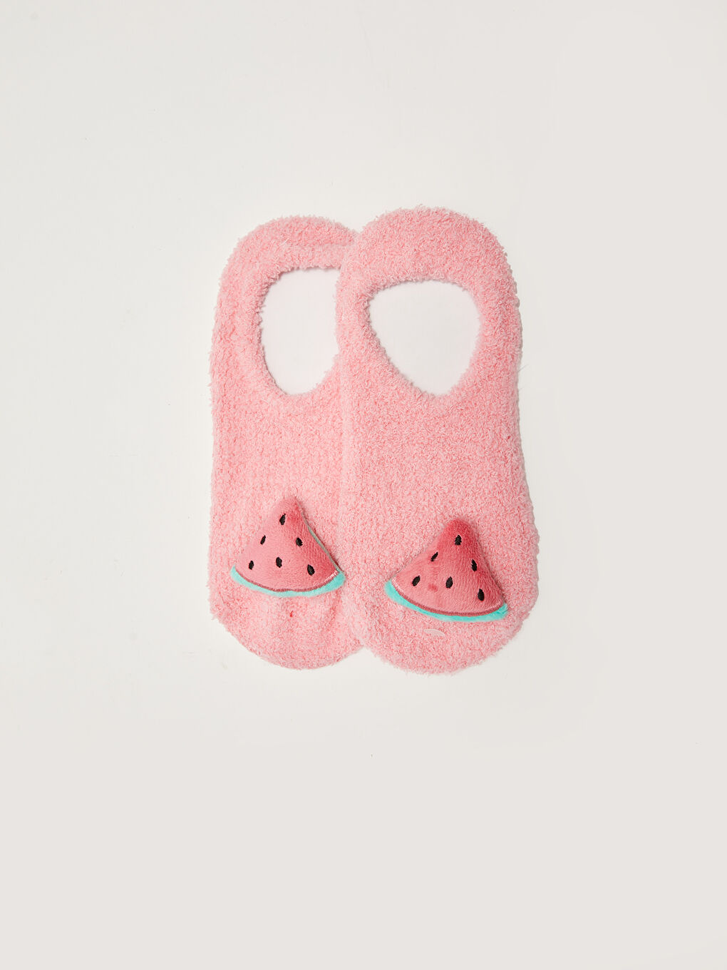 Chaussettes de Maison pour Femmes à Motif Pastèque 3D et Semelle Antidérapante