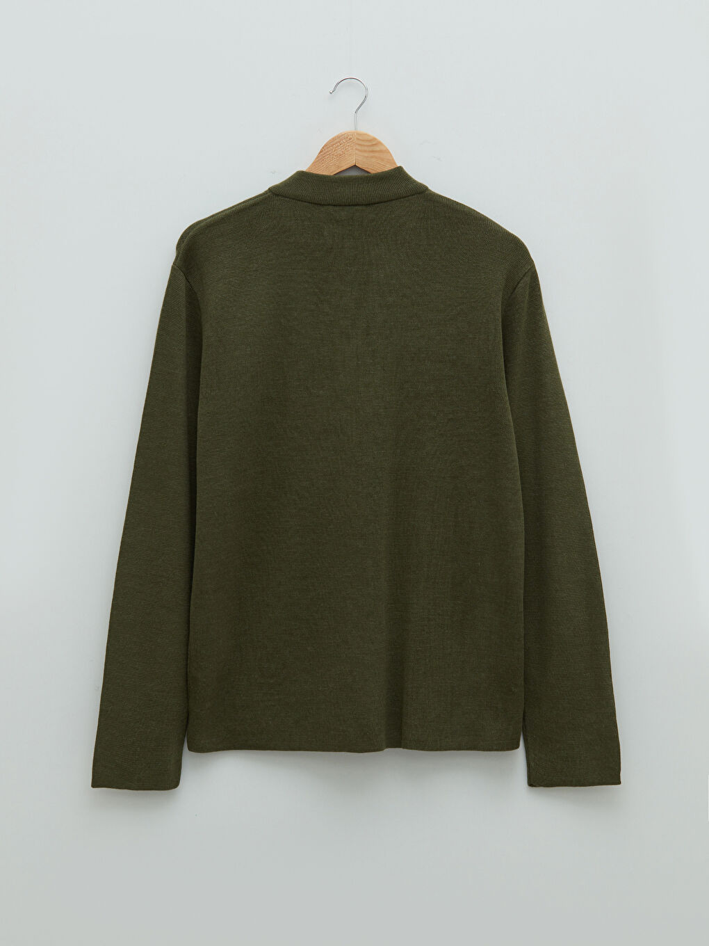 Slim Fit Neckband Lightweight Tricot Cardigan-6