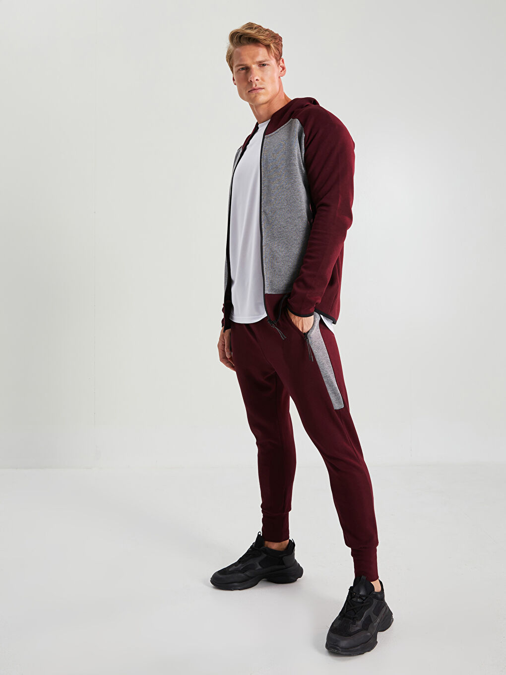 XSIDE ACTIVE Bordo Slim Fit Erkek Jogger Eşofman Altı