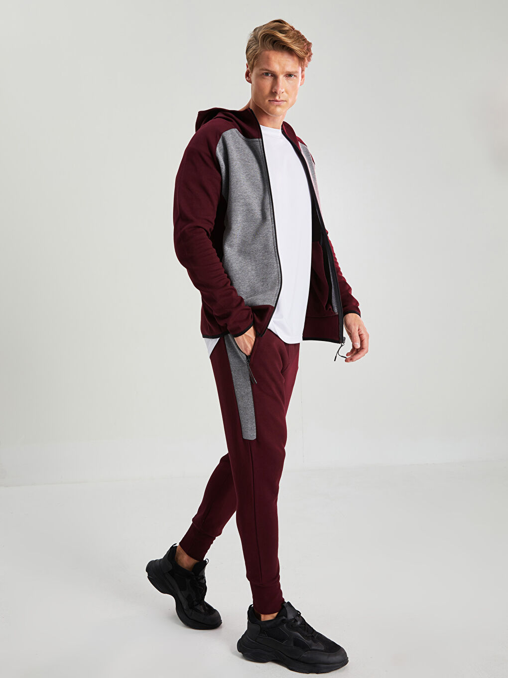 XSIDE ACTIVE Bordo Slim Fit Erkek Jogger Eşofman Altı - 1