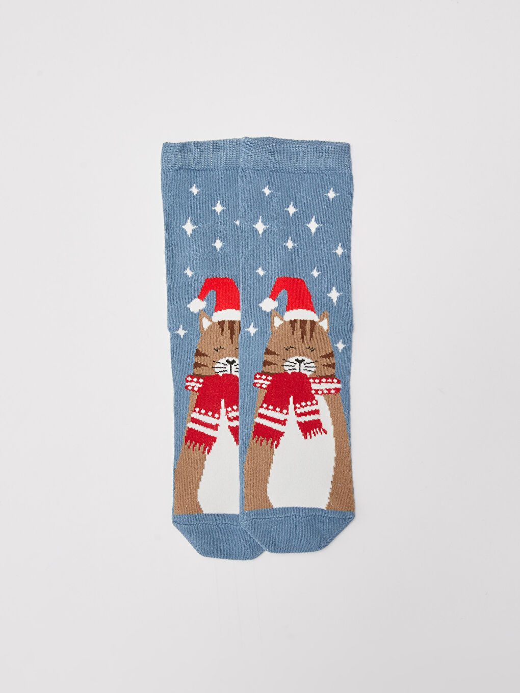 Mavi Mavı Soket Çorap-1