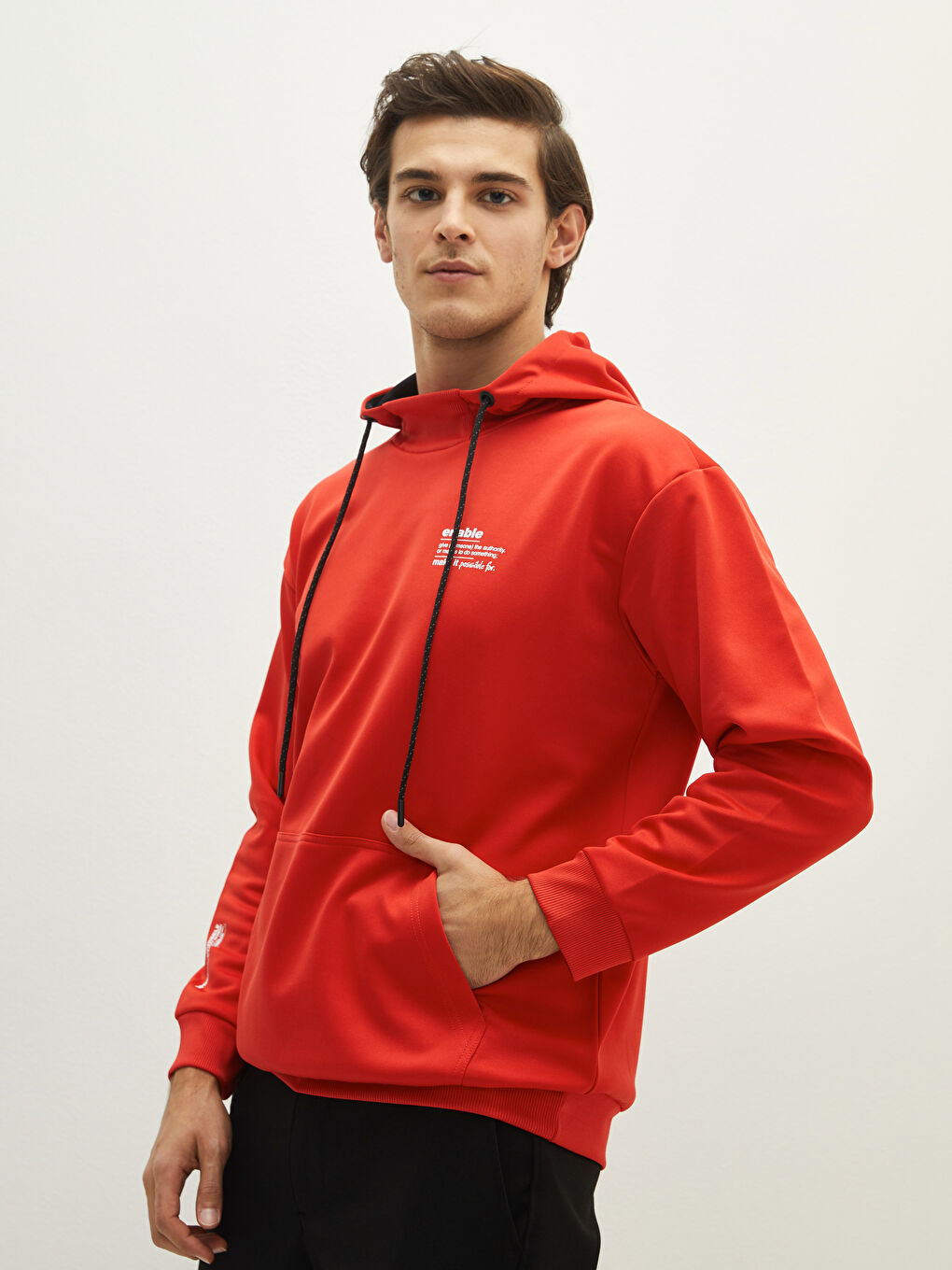 Long Sleeve Printed Men's Hoodie-1